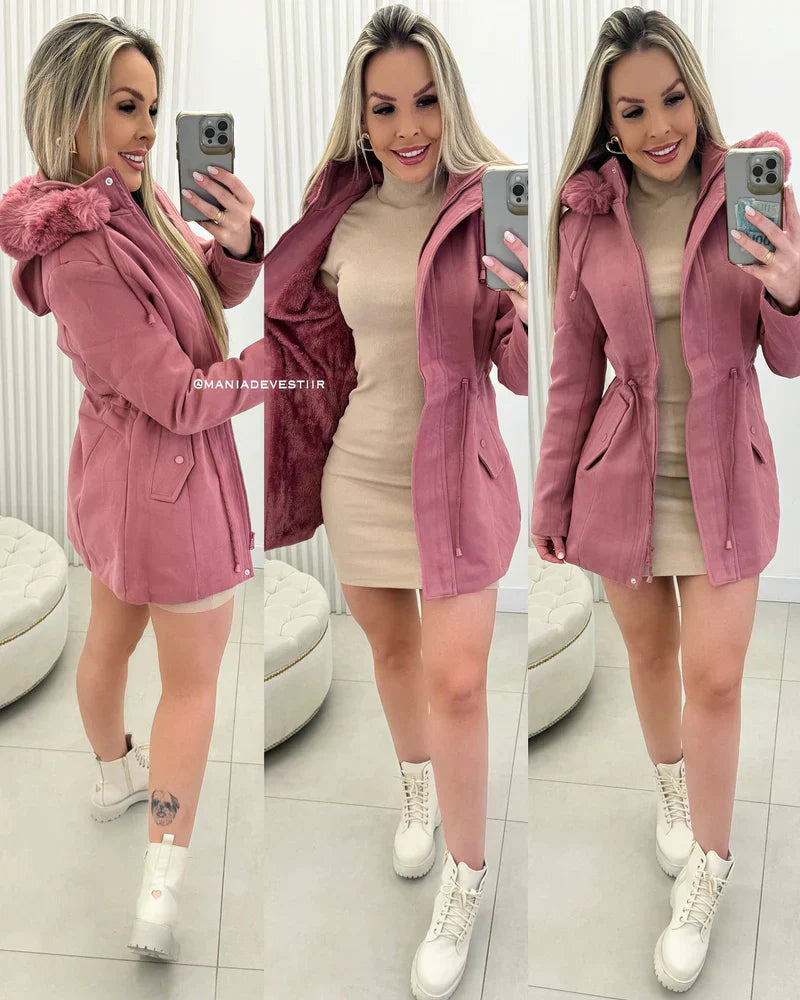 Parka Lã Batida Ingrid