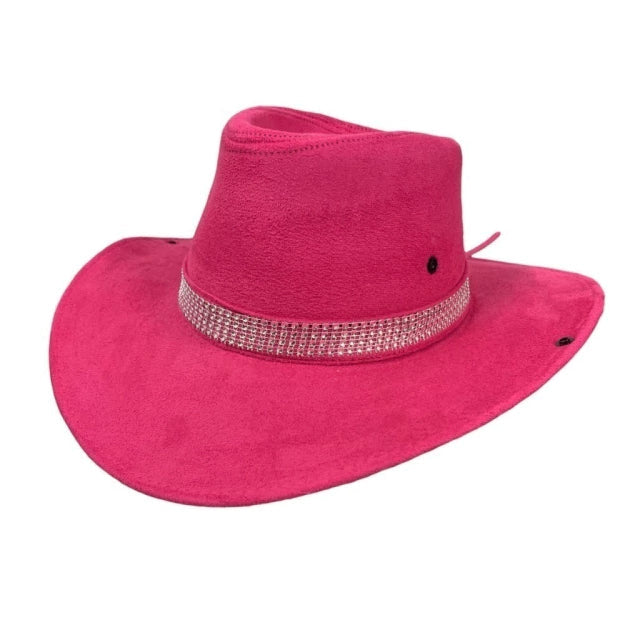 Chapéu Várias Cores Cowgirl Ana Castela Camurça Com Faixa Brilho Boiadeira